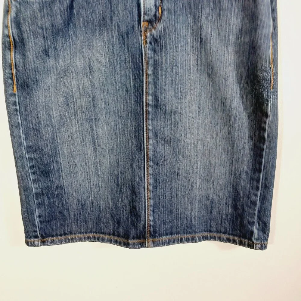 Levi's Signature Denim Skirt Misses Size 4 Zip, Western, Coastal Cowgirl Country - Picture 6 of 16